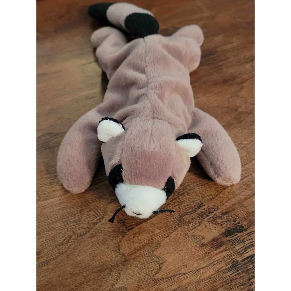1995 Ty Beanie Baby Ringo Raccoon Plush Stuffed Animal